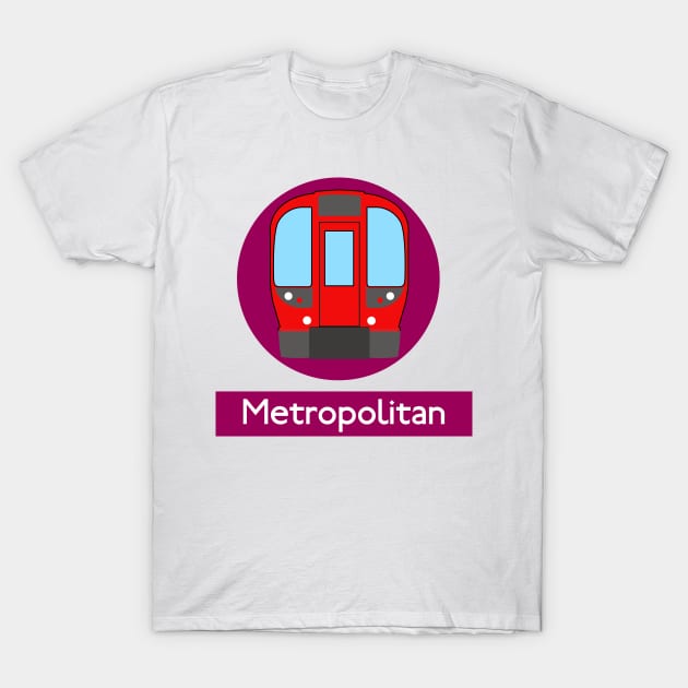 London Underground Subway Metropolitan T-Shirt by 2createstuff